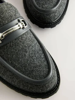 Best Next Grey Forever Comfort® Trim Hardware Round Toe Loafers