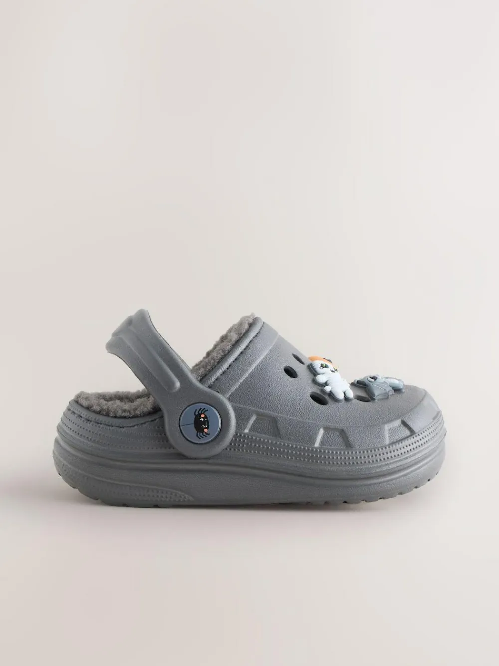 New Next Grey Halloween Warm Lined Slipper Clogs
