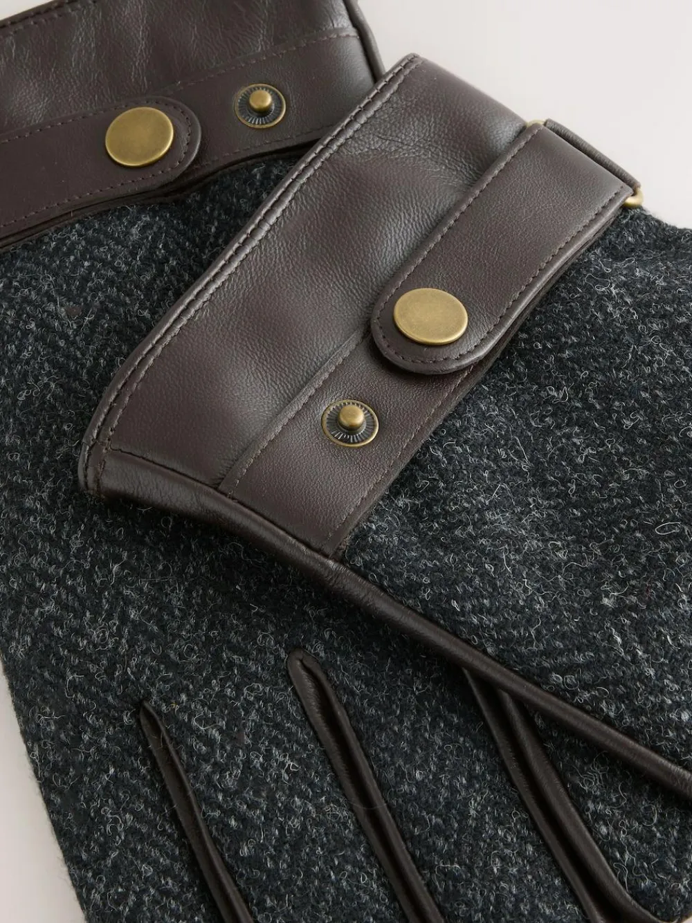 Next Harris Tweed And Leather Gloves^ Hats, Gloves & Scarves|Hats, Scarves & Gloves