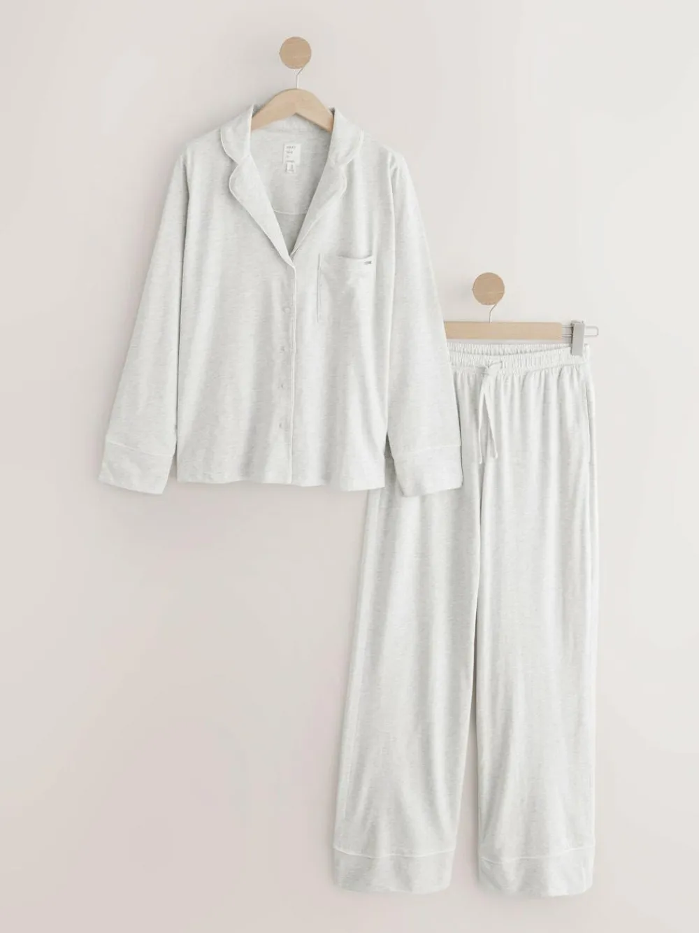 Outlet Next Jersey Button Through Pyjamas Grey