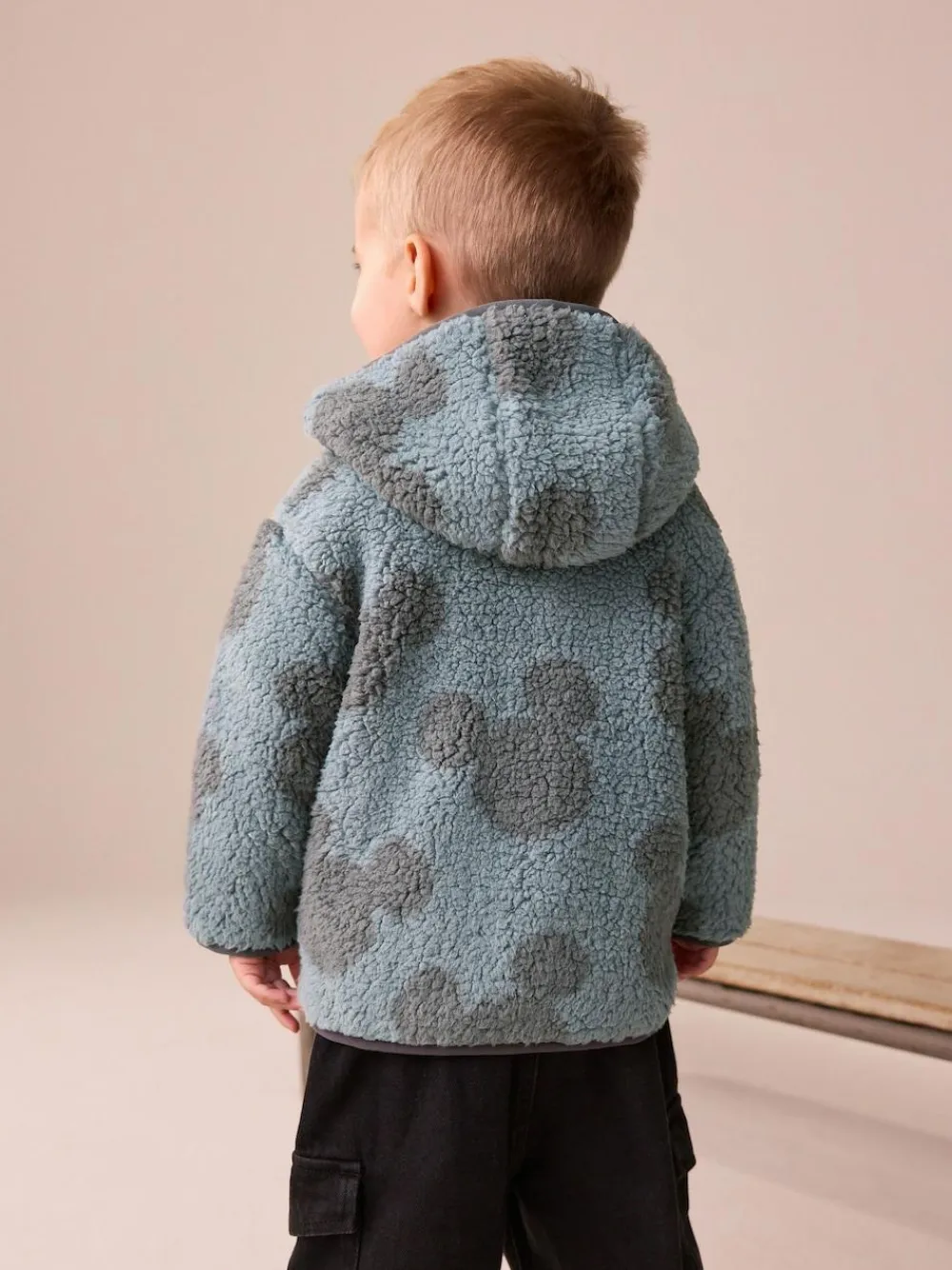 Clearance Next Grey Mickey Mouse Fleece Zip Through Hooded Jacket (3mths-8yrs)