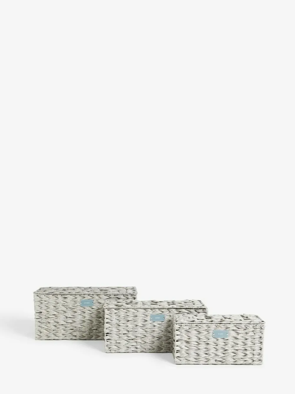 Sale Next Grey Plastic Wicker Set of 3 Storage Basket