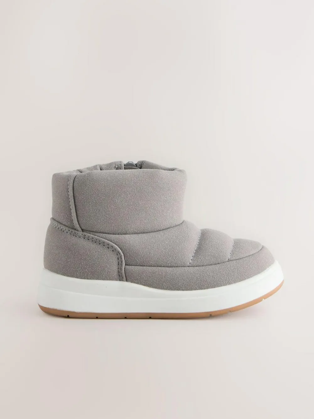 New Next Quilted Pull On Boots Grey