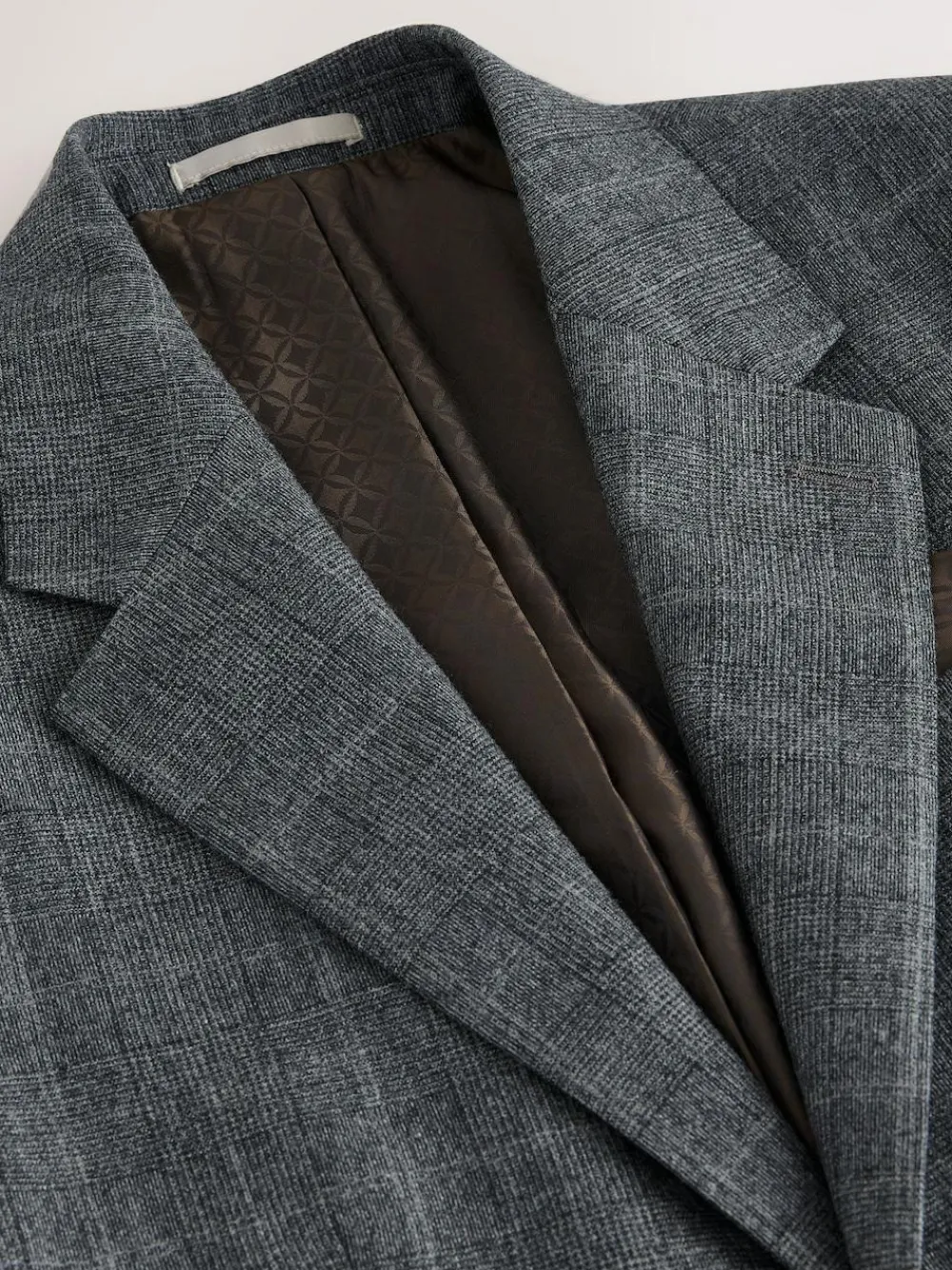 Clearance Next Grey Regular Fit Signature Reda Italian Wool Fabric Check Suit Jacket