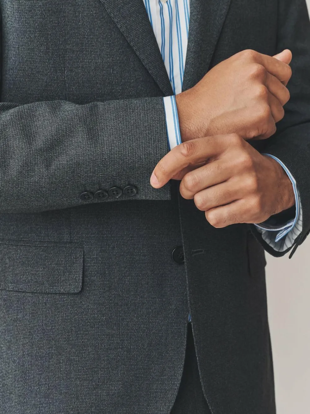 Next Grey Regular Fit Texture Motionflex Stretch Suit Jacket^ Grey Suits