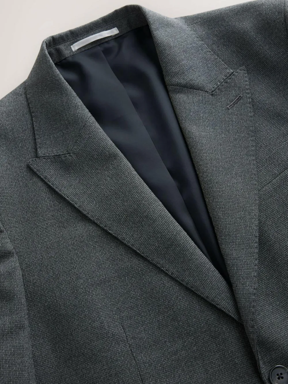 Next Grey Regular Fit Texture Motionflex Stretch Suit Jacket^ Grey Suits