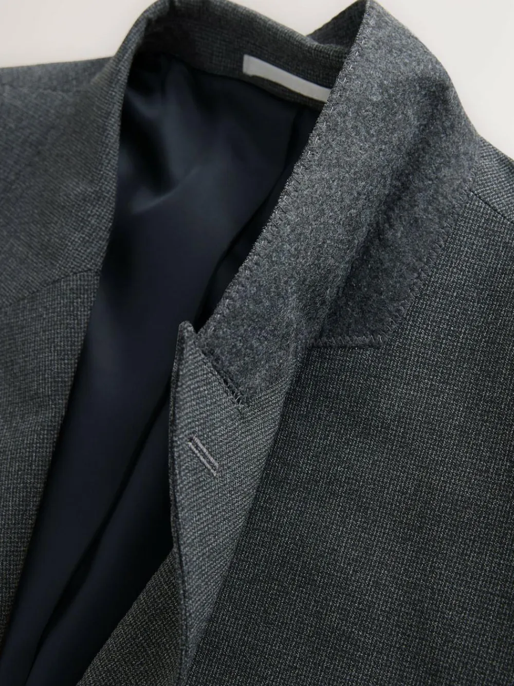 Next Grey Regular Fit Texture Motionflex Stretch Suit Jacket^ Grey Suits