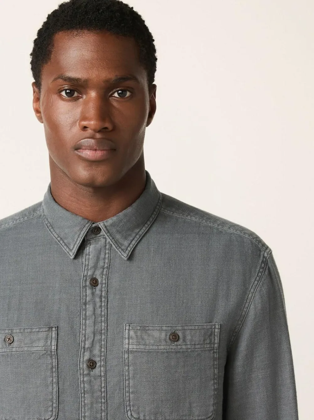 Next Regular Fit Textured Twin Pocket Long Sleeve Shirt^ Shirts