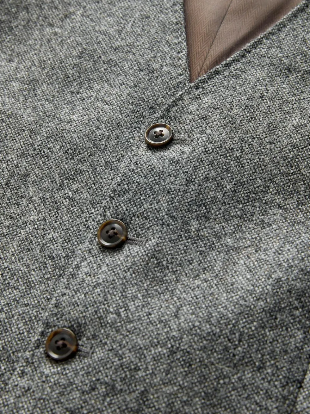 Discount Next Signature Abraham Moon 100% British Wool Donegal Suit Waistcoat Grey