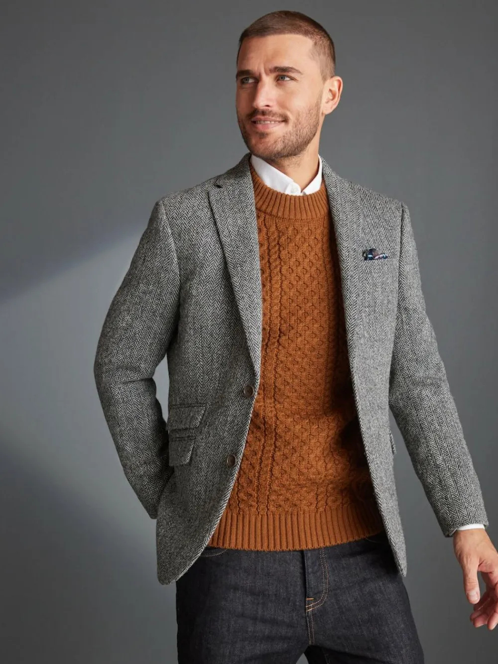 Next Signature Harris Tweed British Wool Blazer^ Blazers & Formal Jackets|Occasionwear