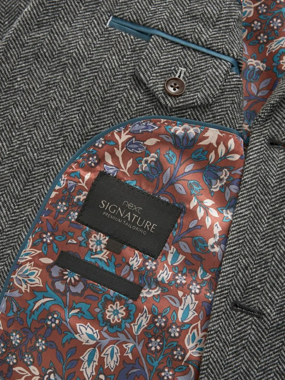 Next Slim Fit Signature Wool Blend Herringbone Nova Fides Blazer^ Blazers & Formal Jackets
