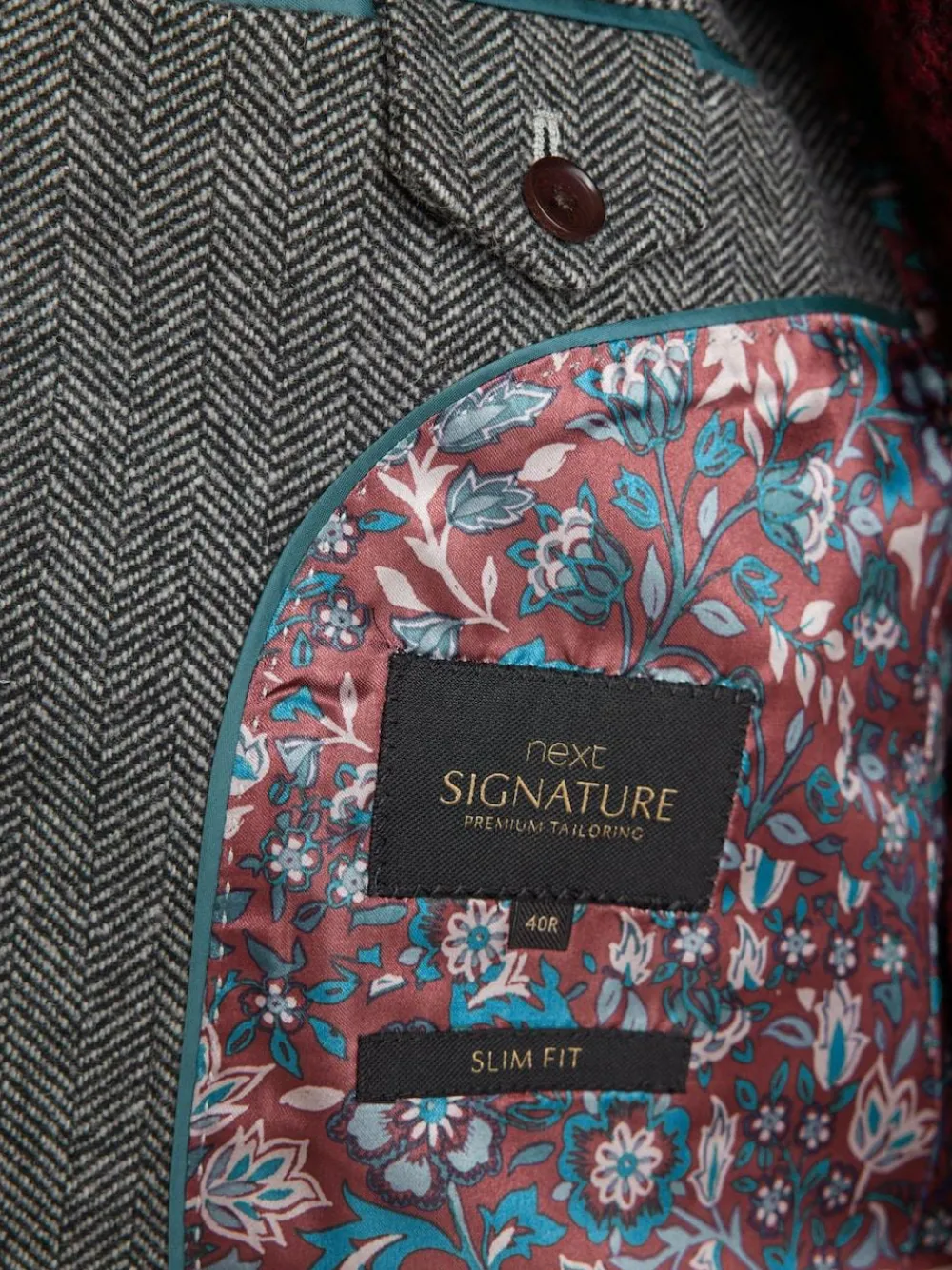 Next Slim Fit Signature Wool Blend Herringbone Nova Fides Blazer^ Blazers & Formal Jackets