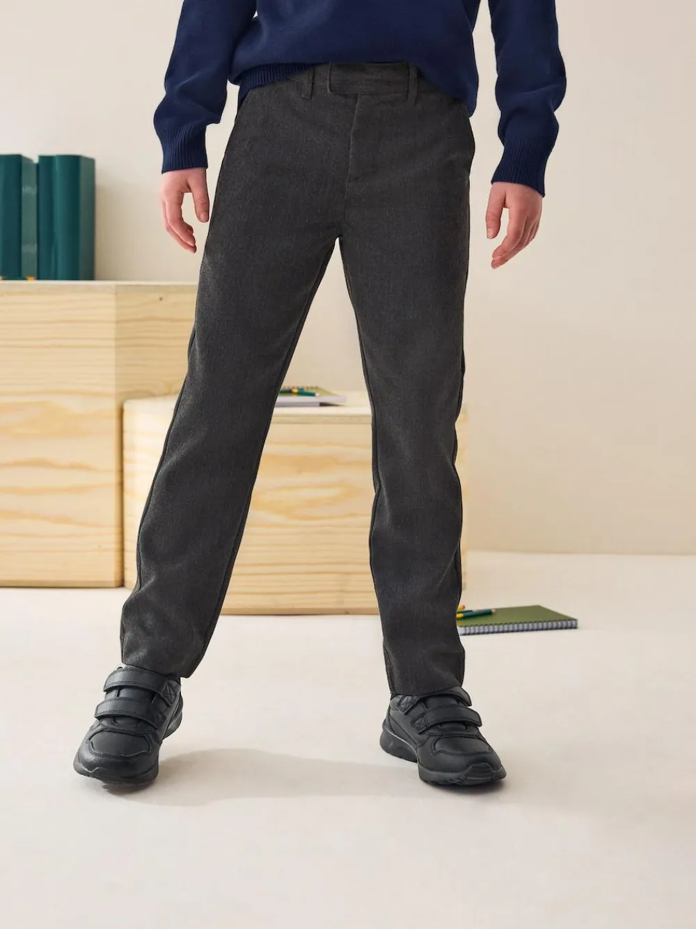 Next Slim Waist School Formal Trousers (3-17yrs)^BOY Joggers|Tznius Pants