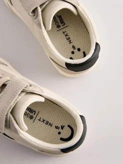 Next Grey Standard Fit (F) Touch Fastening Elastic Lace Trainers^BOY Sneakers|Sneakers