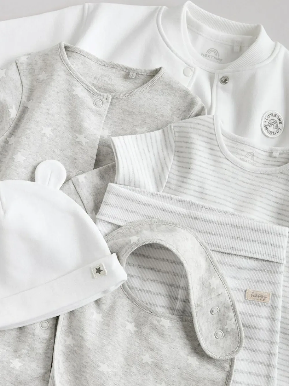 Outlet Next Baby Bundle Gift Set 7 Piece (0-18mths) Grey Star