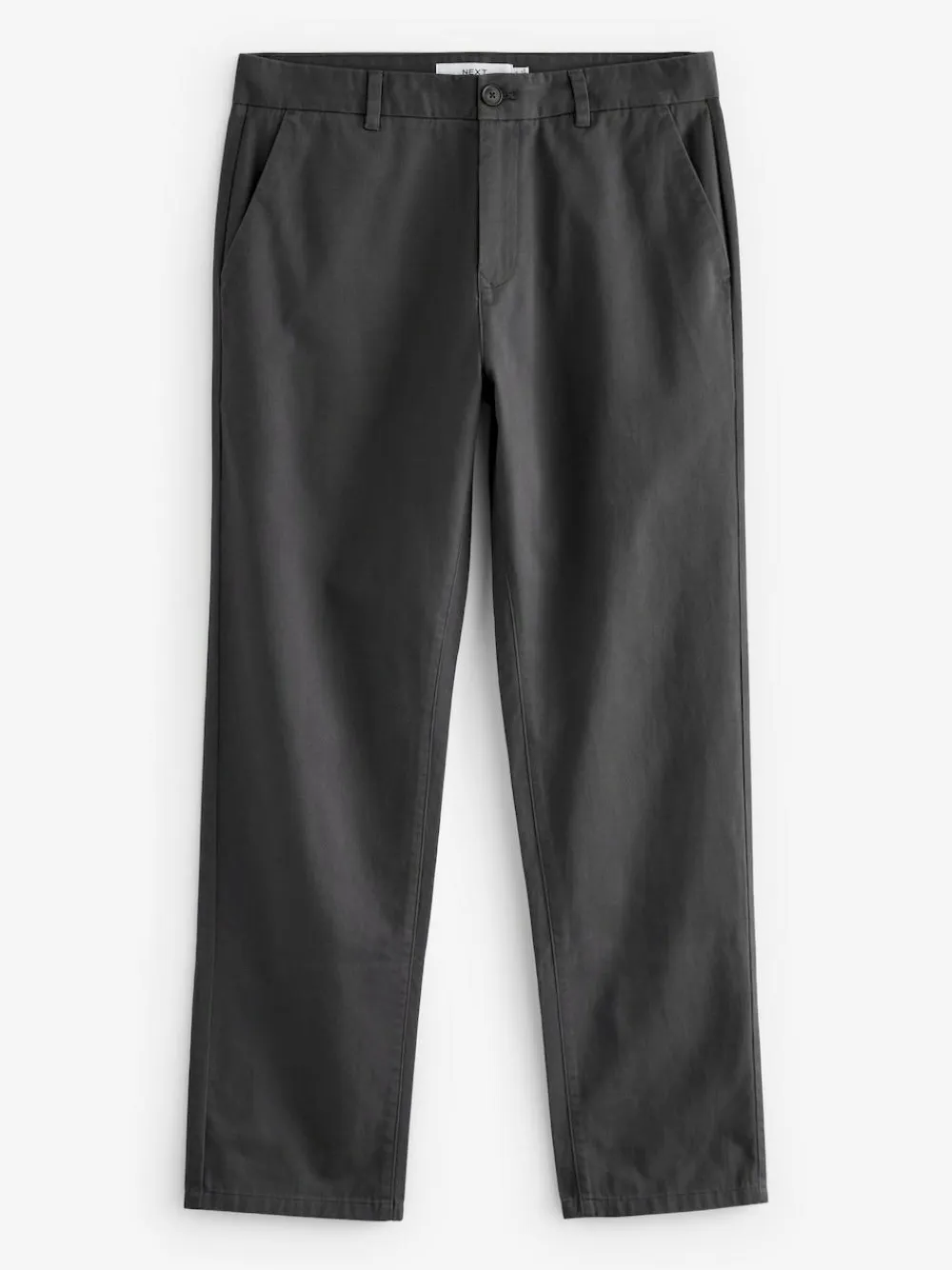Next Straight Fit 100% Cotton Chino Trousers Grey
