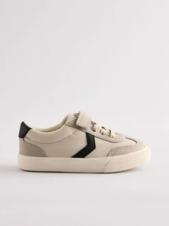 Outlet Next Wide Fit (G) Touch Fastening Elastic Lace Trainers Grey