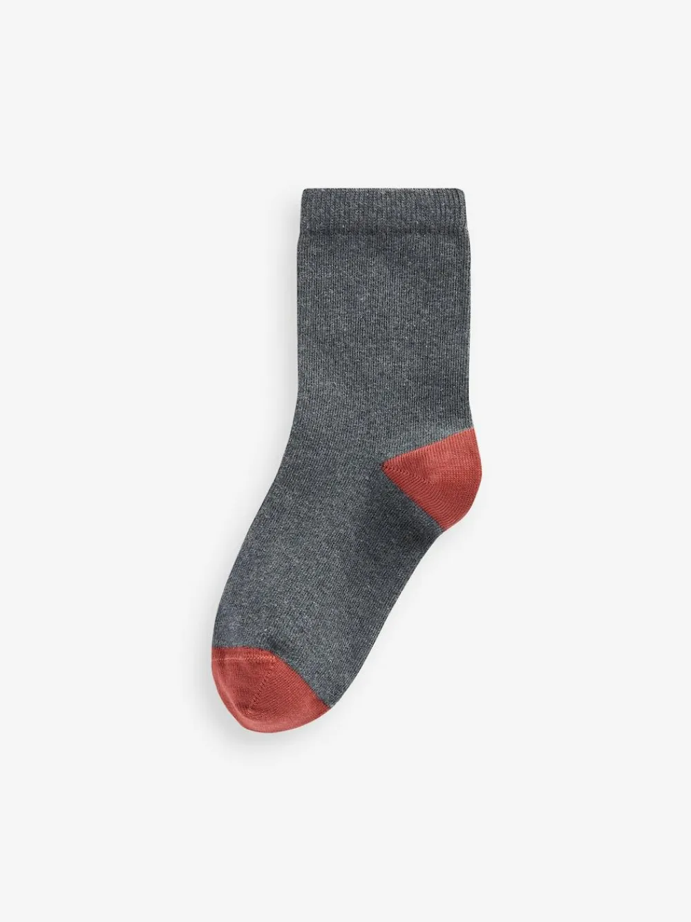 Discount Next Cotton Rich Socks 10 Pack Grey with Contrast Heel and Toe