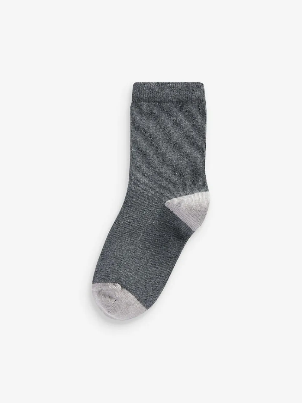 Discount Next Cotton Rich Socks 10 Pack Grey with Contrast Heel and Toe