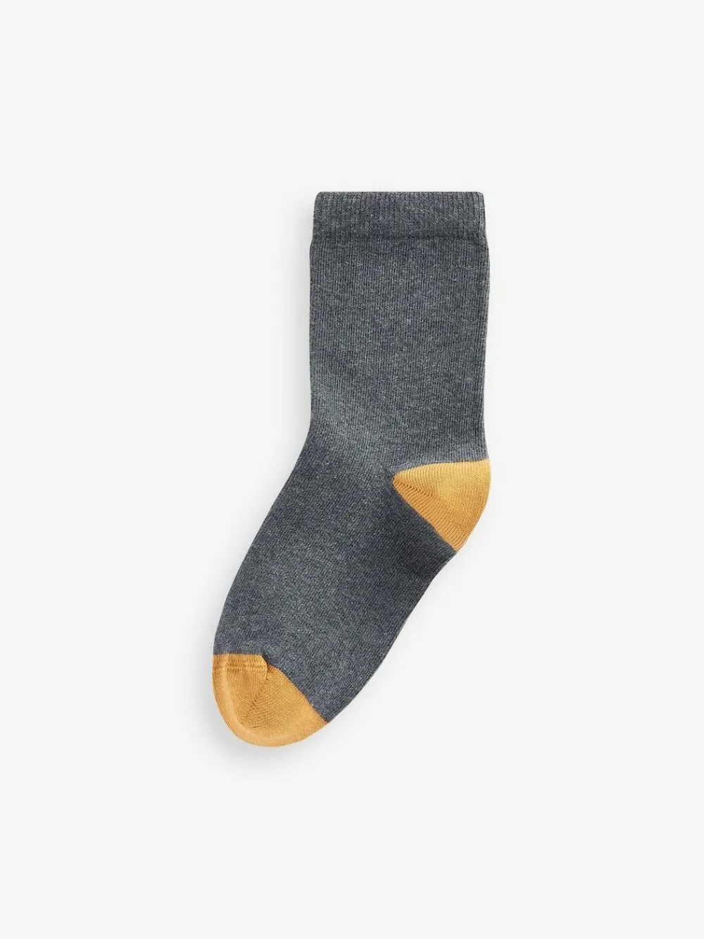 Discount Next Cotton Rich Socks 10 Pack Grey with Contrast Heel and Toe