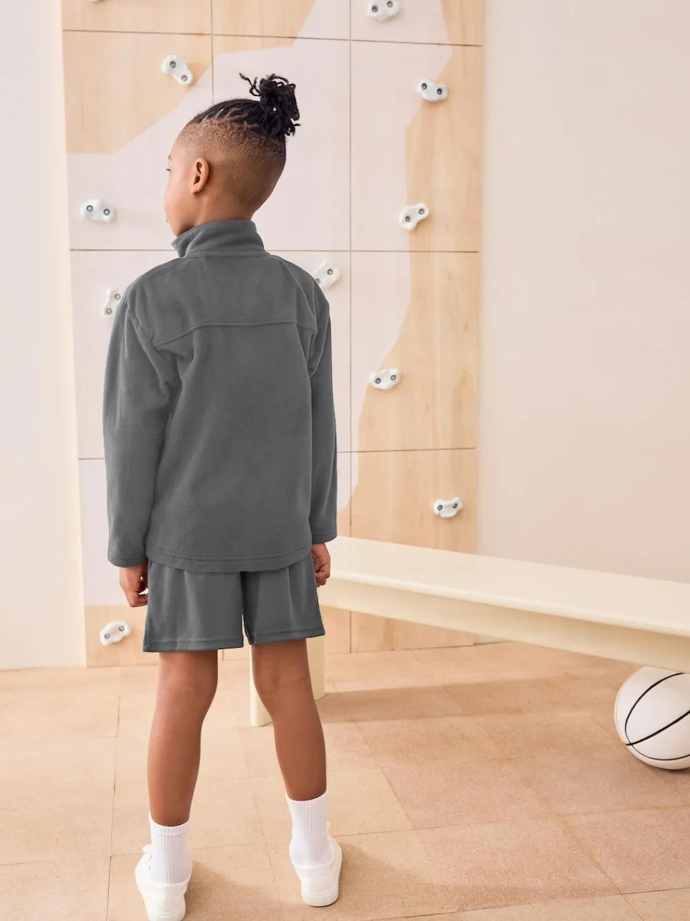 Online Next Zip-Up Fleece Jacket With Pockets (3-16yrs) Grey
