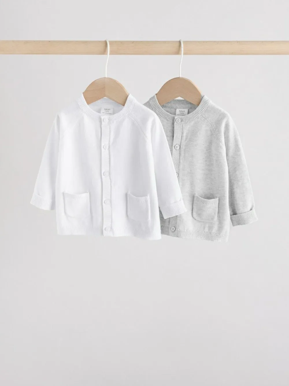 Sale Next Grey/White Grey and White 2pk Knitted Baby Cardigan