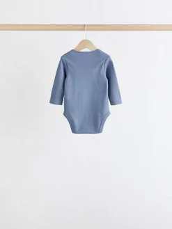 Next Grey/White Long Sleeve Bodysuits 5 Pack^BOY Bodysuits & Vests|Vests