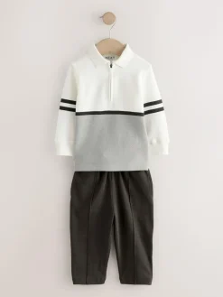 Next Long Sleeve Polo Shirt And Joggers Set (3mths-7yrs)^BOY Tops|Sets & Outfits