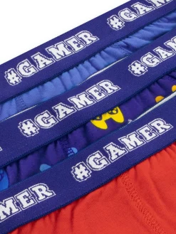 Harry Bear Blue Boys Gaming Trunks 3 Pack^BOY Underwear