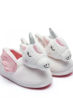 Clearance Harry Bear Purple Unicorn Printed Slippers