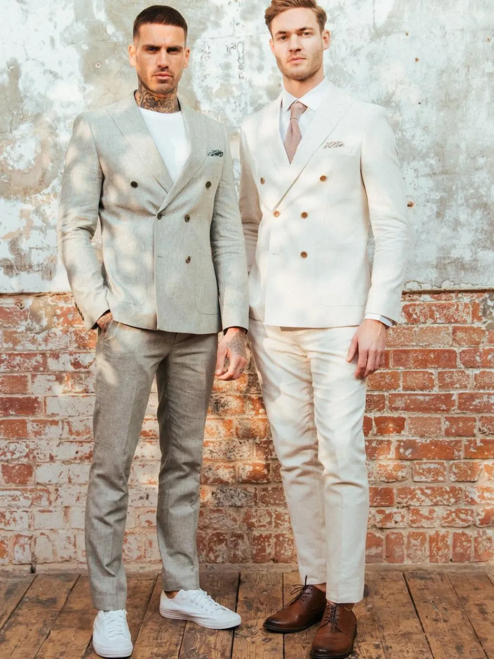 Harry Brown Giacomo Cotton Linen Double Breasted Suit Jacket^ Suits & Tuxedos