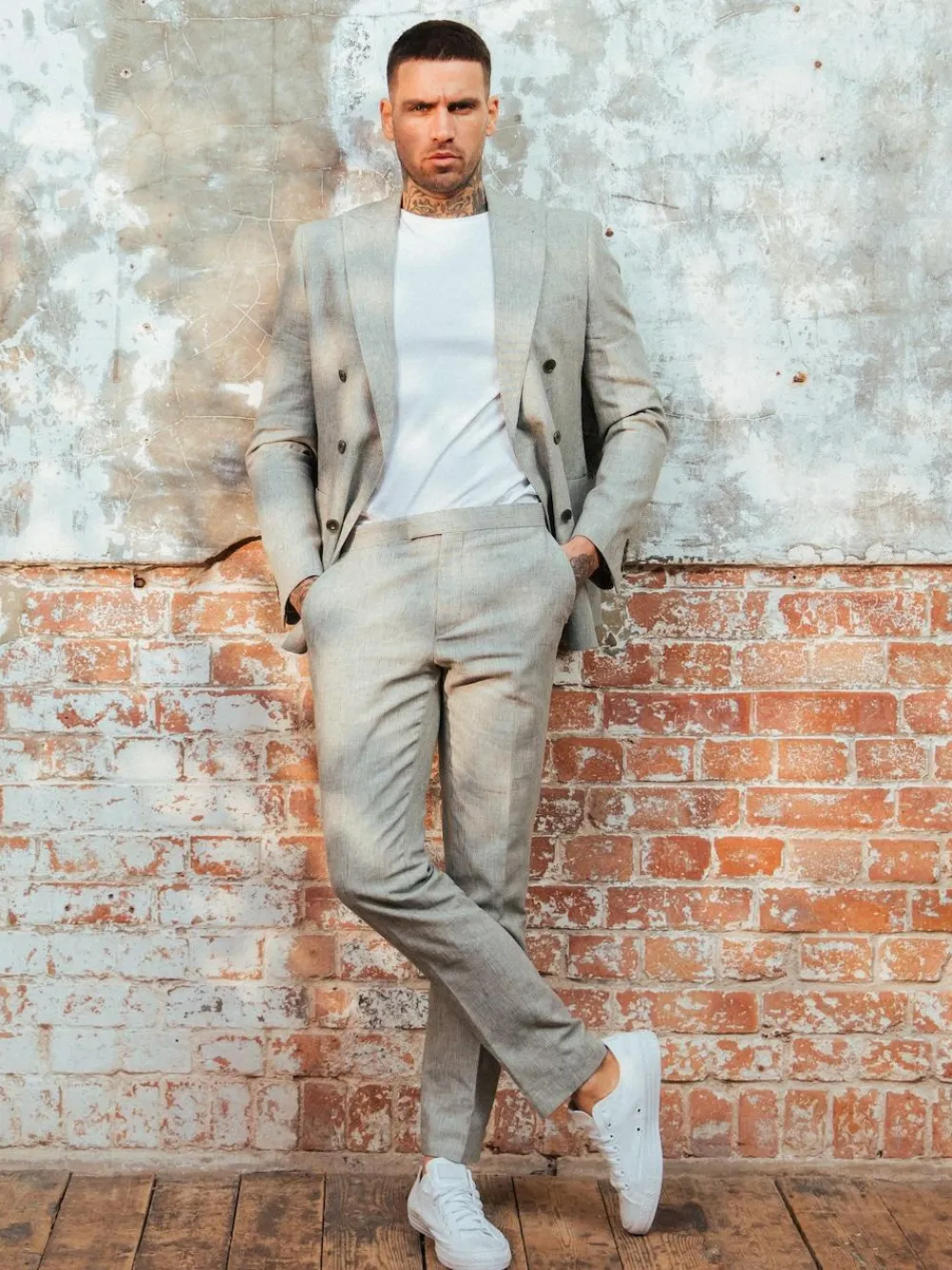 Harry Brown Giacomo Cotton Linen Double Breasted Suit Jacket^ Suits & Tuxedos