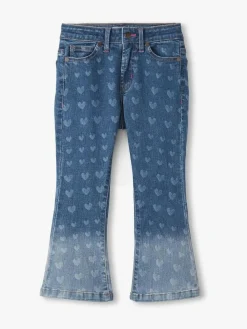 Hatley Blue Hearts Flared Leg Denim Jeans^ Jeans