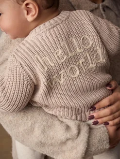 Next Chunky Knitted Embroidered Baby Cardigan^BOY Unisex|Baby Winter Clothing