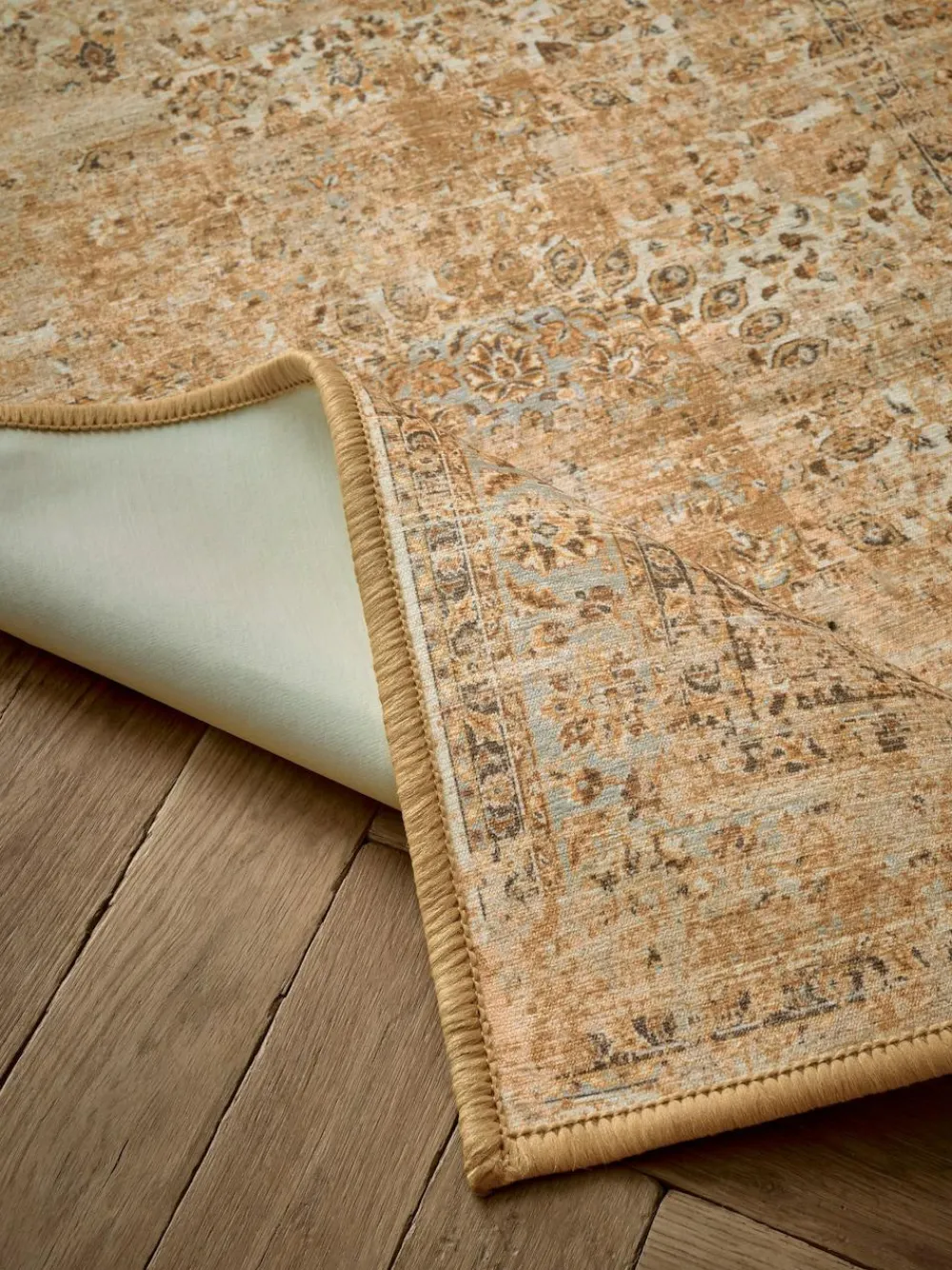 Next Washable Emporium Oriental Runner Honey Yellow