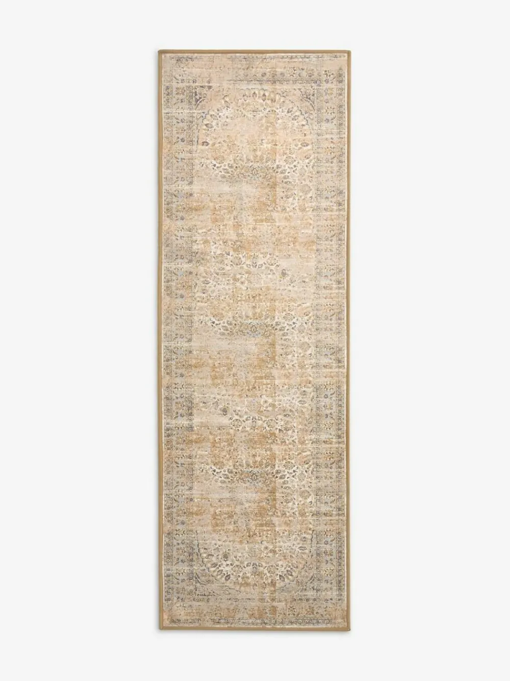 Next Washable Emporium Oriental Runner Honey Yellow