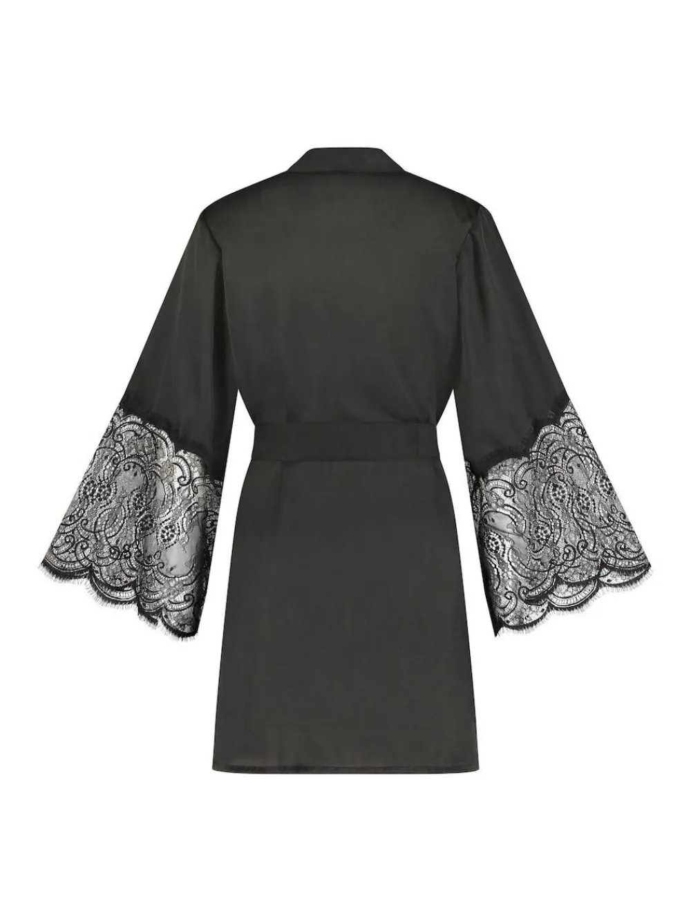 Clearance Hunkemoller Hunkemöller Satin Kimono Black Robe