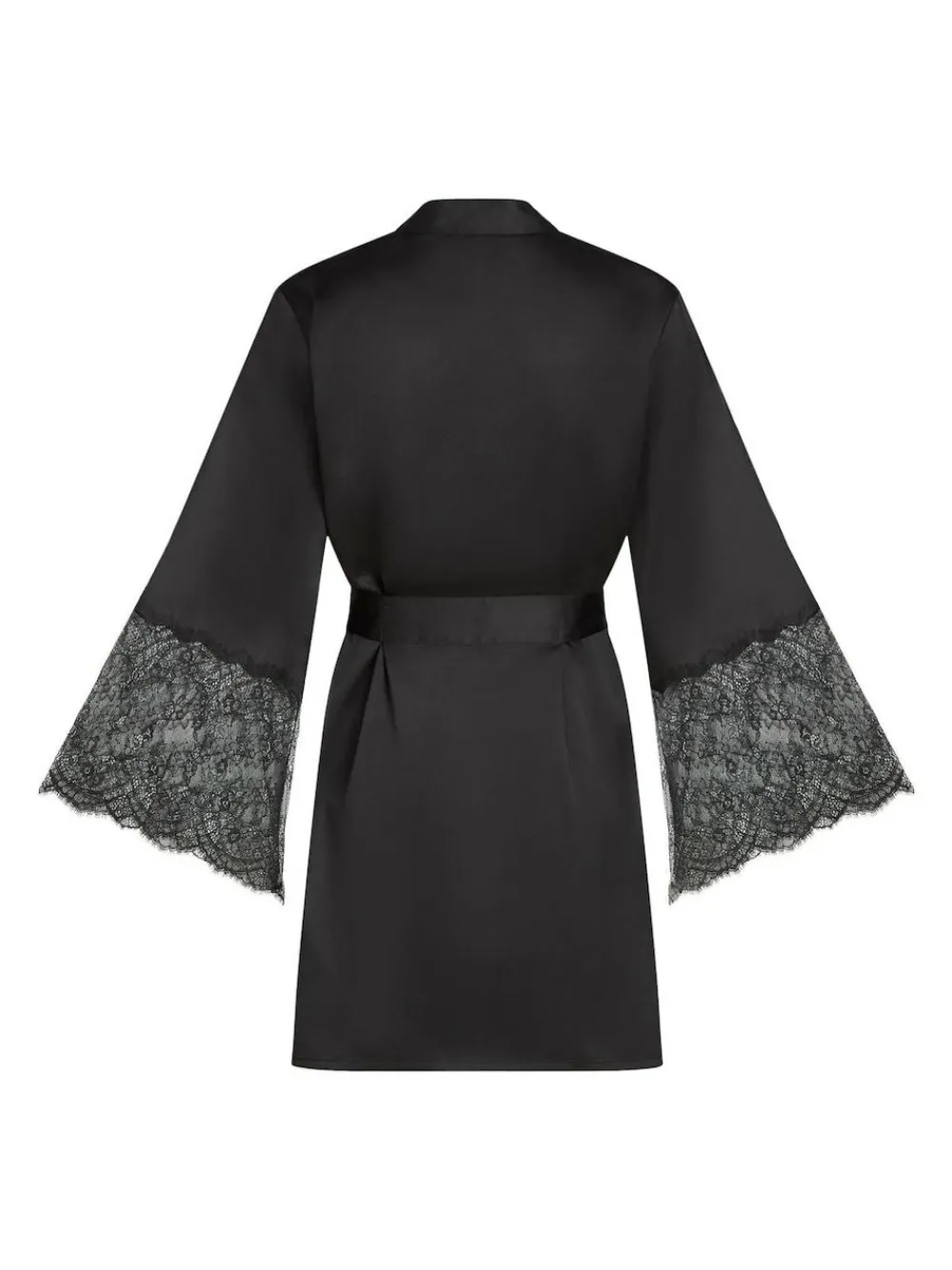 Clearance Hunkemoller Satin Kimono Black Robe