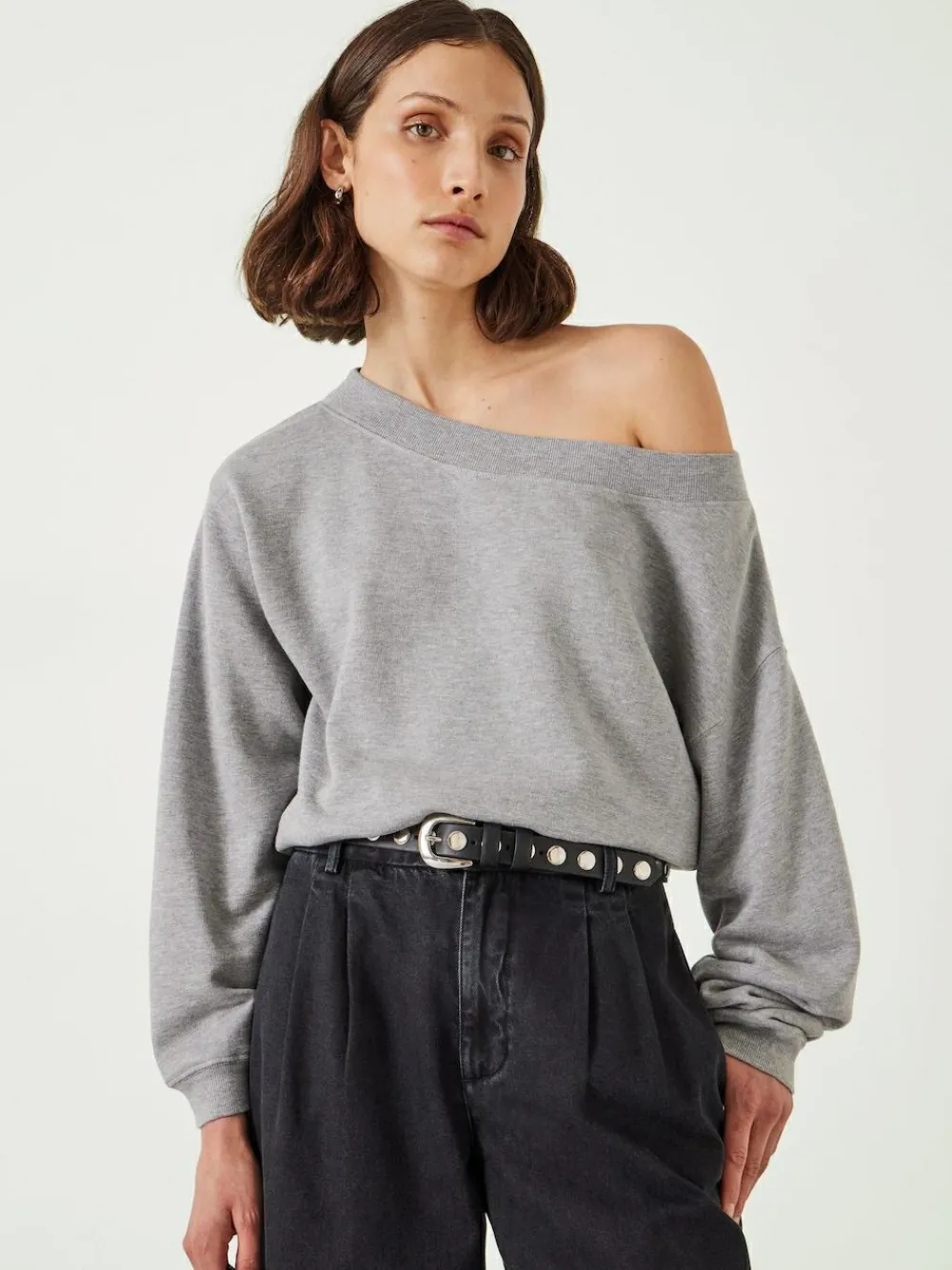Online Hush Black Seren Studded Leather Belt