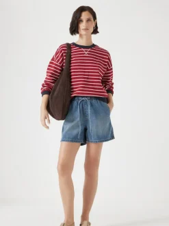 Best Hush Betty Pull On Denim Shorts Blue