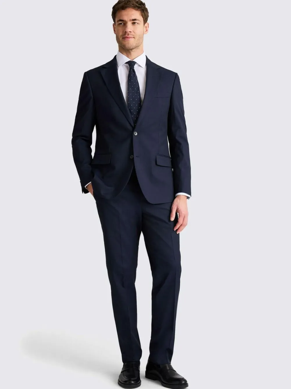 New MOSS Ink Blue Tailored Stretch Suit Jacket