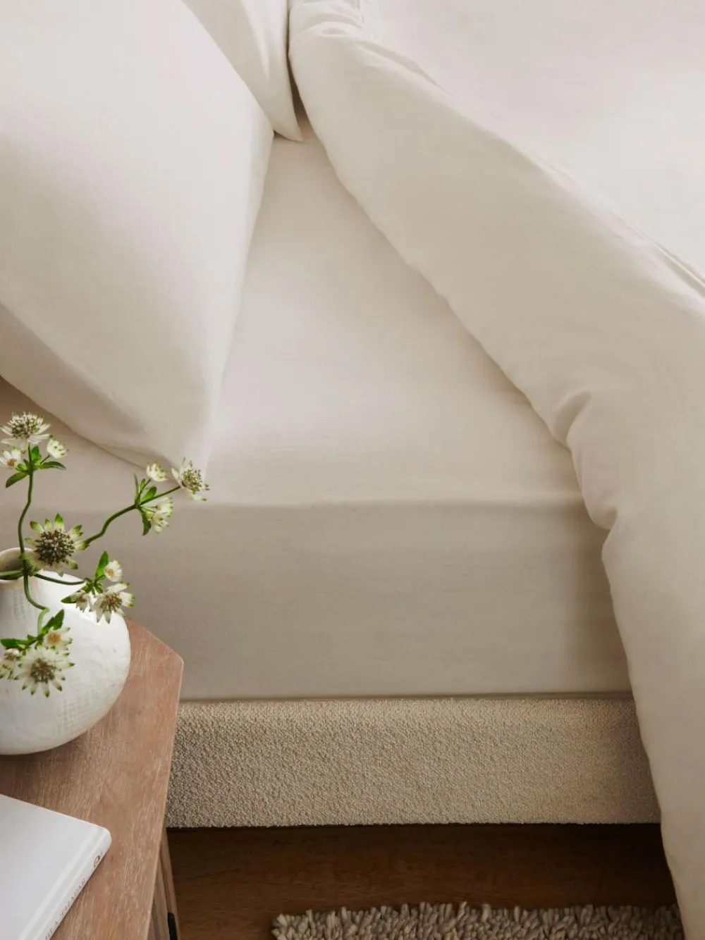 Next Ivory Brushed Cotton Supersoft Deep Fitted Sheet^ Bedsheets & Pillow Cases