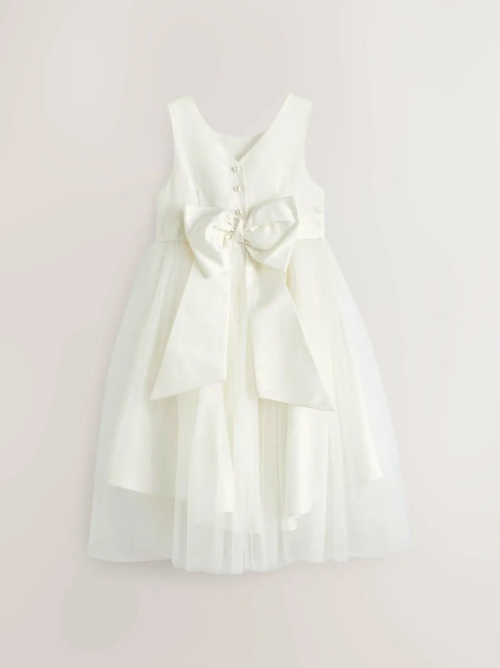 New Next Flower Girl Bow Dress (3mths-16yrs) Ivory Cream