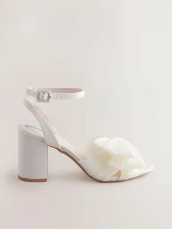 Next Ivory Forever Comfort® Wedding Bow Block Bridal Heel Shoes^Women Heels|Occasionwear