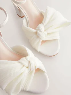 Next Ivory Forever Comfort® Wedding Bow Block Bridal Heel Shoes^Women Heels|Occasionwear