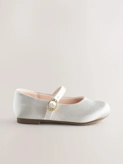 New Next Ivory Standard Fit (F) Flower Girl Occasion Mary Jane Shoes
