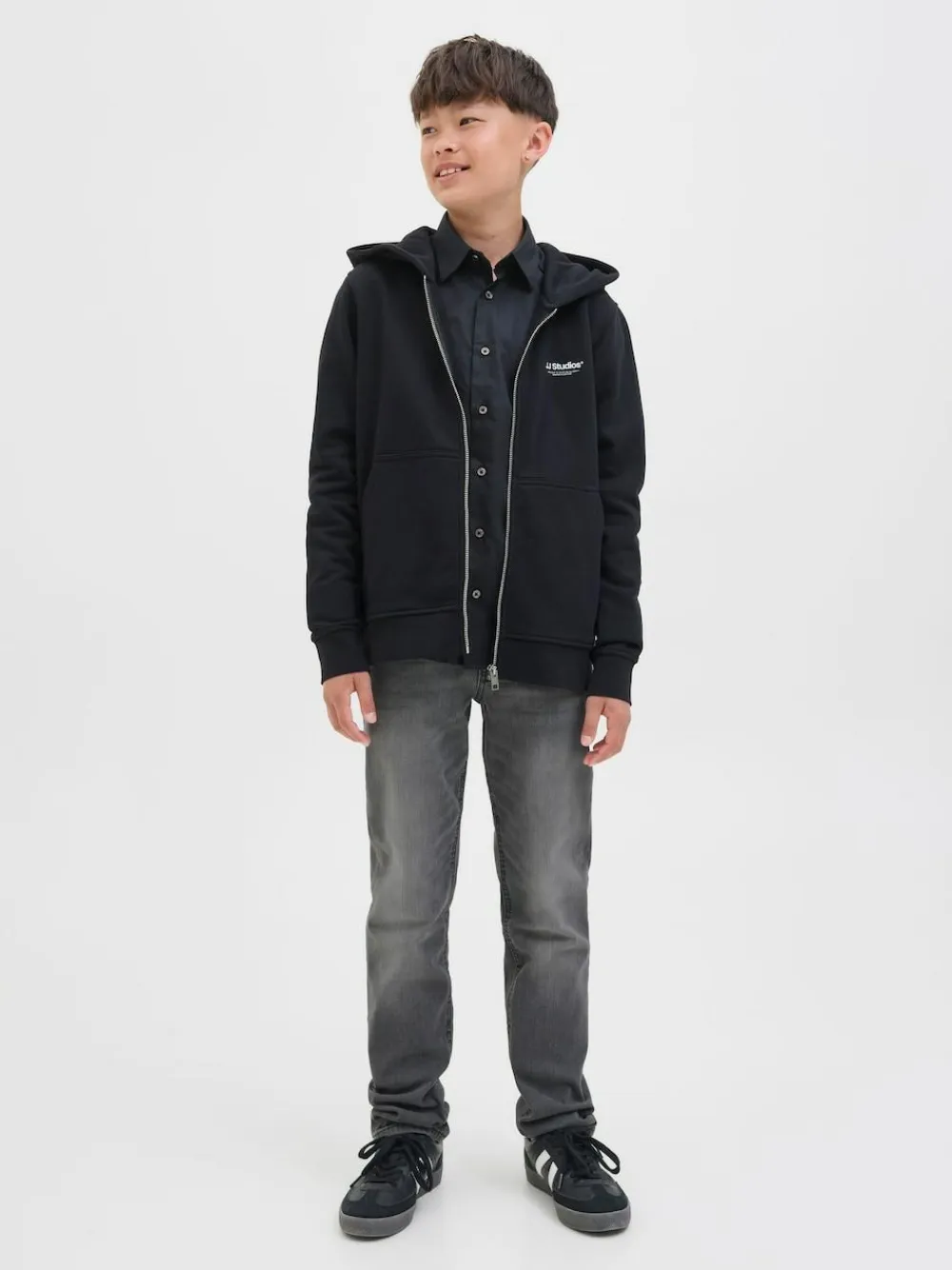 Clearance JACK & JONES JUNIOR Blue Glenn Slim Fit Jeans Black