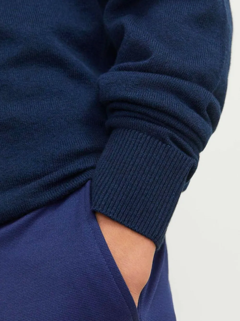 Outlet JACK & JONES JUNIOR Quarter Zip Knitted Jumper Blue