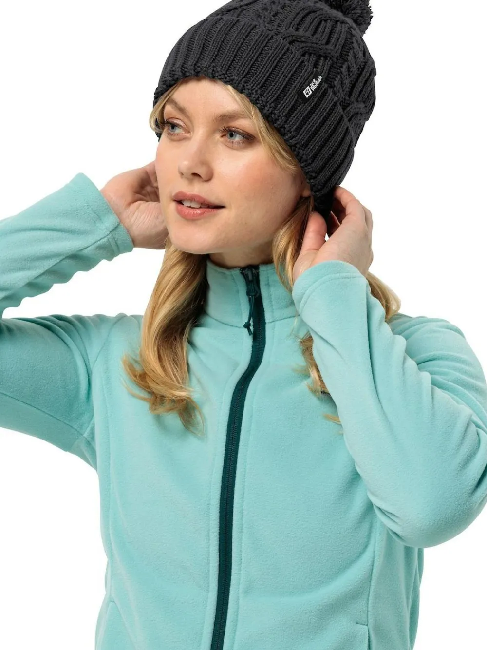 Jack Wolfskin Pom Knitted Black Beanie^ Hats, Gloves & Scarves|Hats, Scarves & Gloves