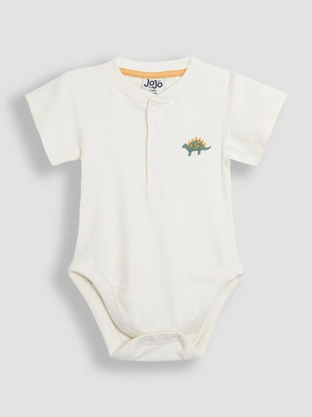 Outlet Jojo Maman Bébé Blue & Cream Dino 2-Pack Short Sleeve Bodysuits
